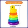 Rainbow rings stacking with Duck Toy 5 to13 Rings,  Colors, 1 Duck. 