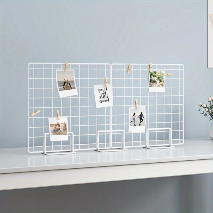 Creative Grid Display Rack with Base Metal Storage Rack Art Photo ...
