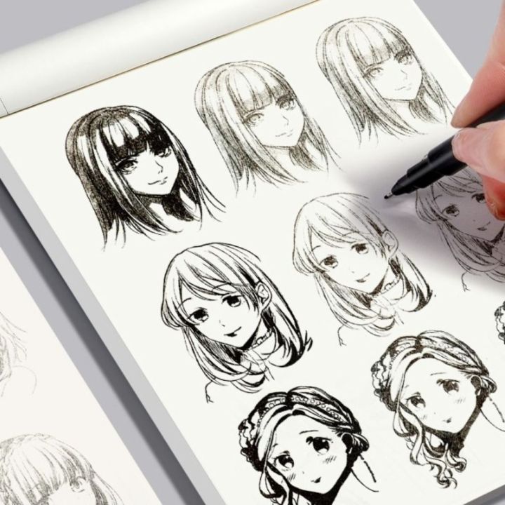 Cartoon Comics Girl Boy Anime Hand Drawn Book Novice Zero Basic Tracing ...