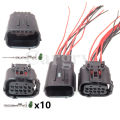 1 Set 10p Automobile Wire Adapter 90980-12380 6189-1134 6188-0696 Car Starter Reversing Radar Electric Wiring Socket. 