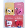 New KPOP BTS BT21 Universal Phone Socket Stand Bracket Expanding Stand stretch grip phone Holder Finger Cute Cartoon Stand for iphone xiaomi CHIMMY COOKY KOYA MANG RJ SHOOKY TATA. 