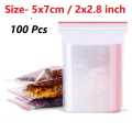100pcs/pack Resealable Zip Lock Bags Self Seal Clear Plastic Ziplock Poly Bag Food Storage Package. 
