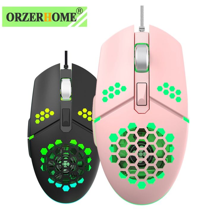 ORZERHOME RGB USB Wired Gaming Mouse With Cooling Fan 3200 DPI ...