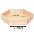 Natural Finish Wood Hexagonal Tray (12x12 INCHES). 