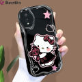Jizetin for Samsung A02 M02 Back Cover Sweet Cool KT Cat Curved Wavy Edge Soft Silicone Phone Case. 