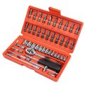 A-Z Corner 46pcs/set Tool Set 46 in 1 Carbon Steel Combination Set Wrench Socket Spanner Screwdriver Household Motorcycle Car Repair Tool Kit. 