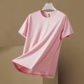 Ice silk short sleeve T T-shirt Men's Summer Thin Smooth Beaded Breathable Trendy T-shirt Solid Color Simple Ice Clothes. 