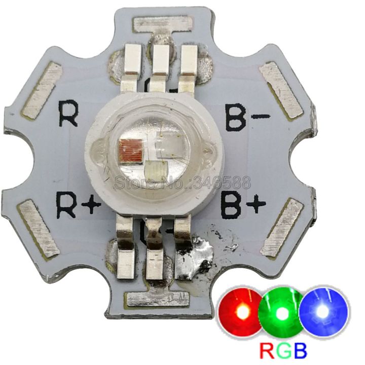 【UrbanNomad】10pcs 3W RGB Color High Power 6pin LED Chip Light Epileds 45Mil Chip with 20MM for RGB LED Lamp
