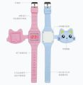 Fashion Kids Watch Cute Cat Shape LED Digital Watches for Girls Boys BPA Free Band Clamshell Design Children Wristwatch. 