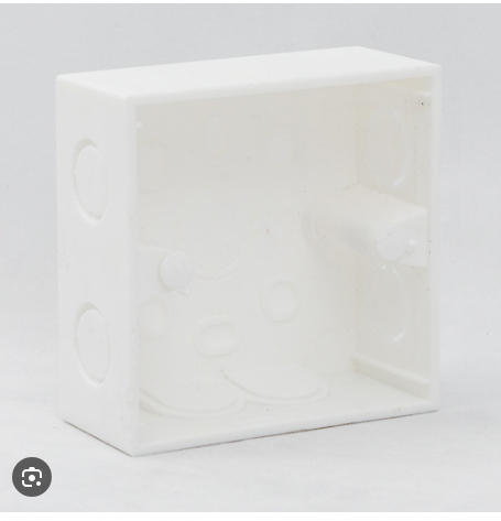 Wall-Mount Single Sunk Box for Electrical Components and Wiring