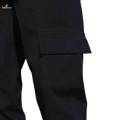 Mens Cargo Pant Multiple Pockets High Waist Trousers Straight Wide Leg Baggy 3XL Black. 
