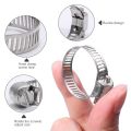 6-29mm Worm Gear Hose Lock for Water Pipe Plumbing/ Adjustable Stainless Steel Screw Band Hose Clamps / Worm Gear Clip Hose Clamp/ Car Fuel Hose Clamps Pipe Clamp. 