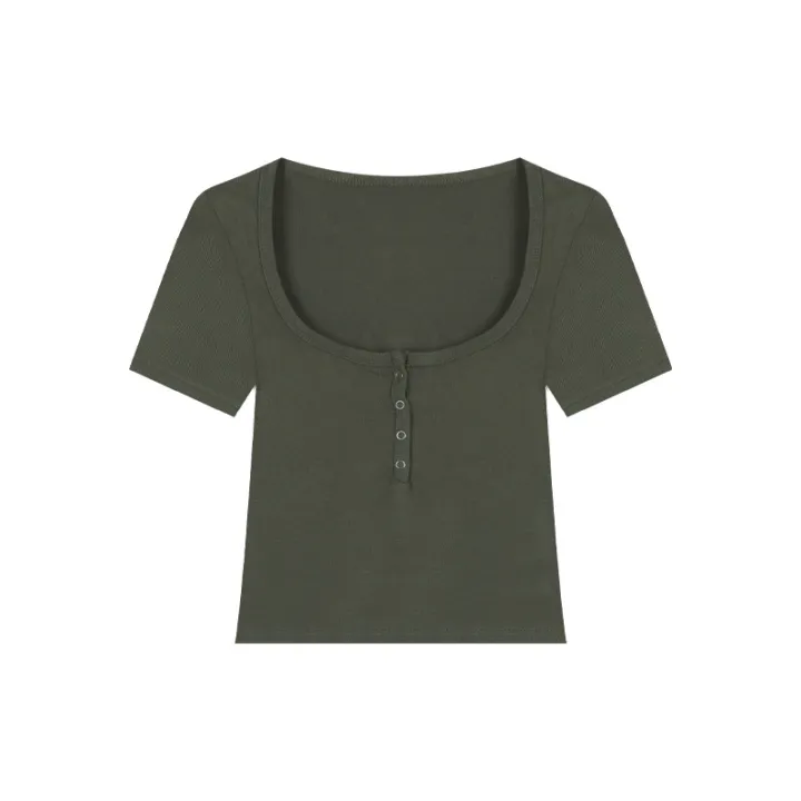RIVA%20%20Hot%20Girl%20Short%20Tight-Fitting%20Crop%20Top%20Short-Sleeve%20T-Shirt%20For%20Women,%20Summer%20Slim-Fit%20Versatile%20Women'S%20Top%20-%20Image%206