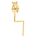 KOKKO Saxophone Marching Clamp-on Clip Holder Lyre With Bent Stem Portable Metal Music Clip Musical Instrument Accessories. 