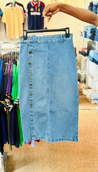 Side%20Button%20High%20Waist%20Non-Stretch%20Denim%20Skirt%20%E2%80%93%20Mid-Calf%20Length%20-%20Image%203