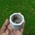Cactus Mini Cement Pot - Octagon Shape-Succulent Planter. 