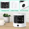 Fifth Generation Desk Evaporative Air Cooler Portable Cooling Fan With Handle Air Conditioning Fan Evaporative Air Cooler. 