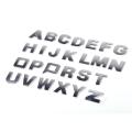 DIY 3D Metallic Alphabet Sticker Car Emblem Letter Silver Badge Decal (A-Z&0-9). 