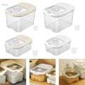Rice Box Food Box Bin Pantry Organization Push Button Airtight kitchen Organizer Food Storage Canister for Rice Nuts Dried Food Cereal. 
