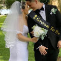 Bride To Be Sash White Veil With Comb Badge Wedding Bridal Shower Decoration Bachelorette Party Hen Night Supplies Groom To Be. 