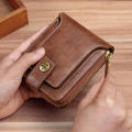 Small Men's Wallet Retro Bifold Wallet Credit Card Holder Bifold Wallet Mens Leather Wallet RFID Blocking. 