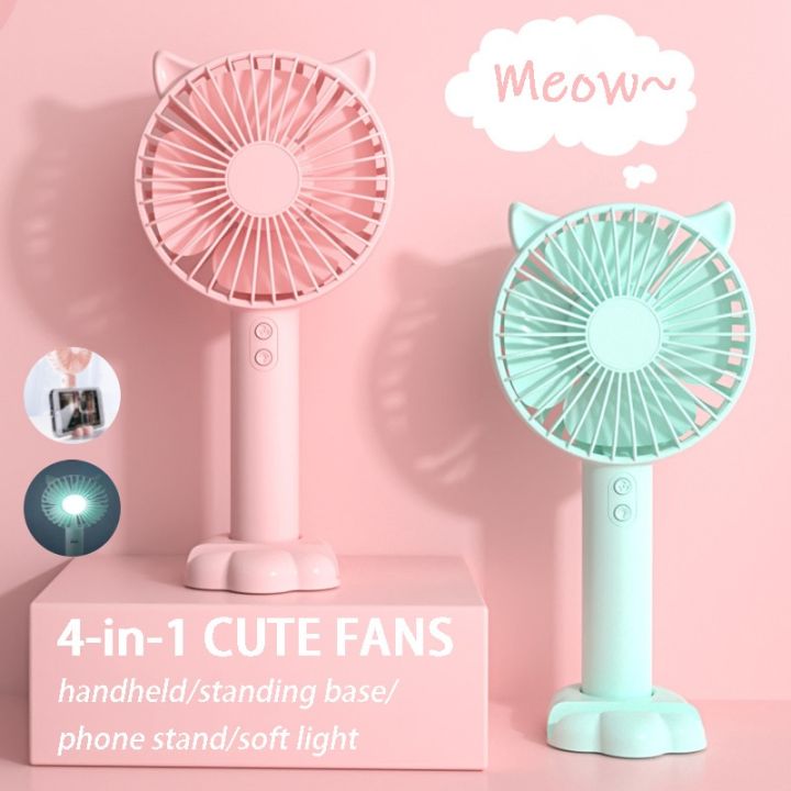 Portable%20Ventilator%20USB%20Fan%20Cute%20Cat%20Hand-Held%20Desktop%20Fans%20LED%20Lamp%20Standing%20Bracket%20Base%2018650%20battery%20Mini%20Ventilation%20Cooler%20-%20Image%204