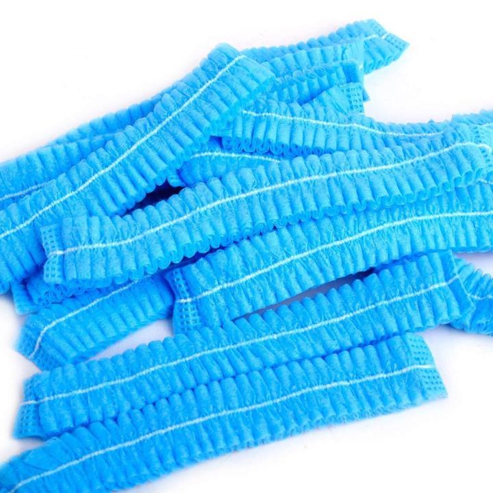 Disposable Hair Cap Stretchable Blue Bouffant Caps/Surgical Caps/Cooking Caps (20 Pcs)