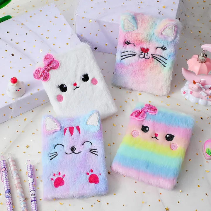 Plush%20Notebook%20Cute%20Girl%20Embroidery%20Hand%20Ledger%20Student%20Award%20Diary%20Record%20Book%20Autumn%20and%20Winter%20New%20Cartoon%20-%20Image%203