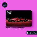F1 FERRARI - Access Card and Touch N Go Sticker (Waterproof, High Quality). 