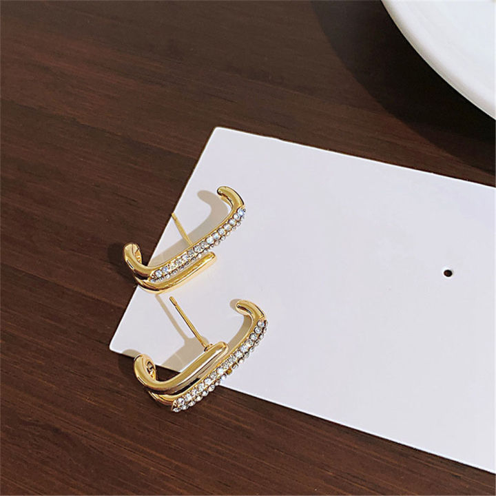 Jewelry%20Accessories%20Irregular%20Earrings%20Korean%20Crystal%20Earrings%20Fashion%20Earrings%20Korean%20Earrings%20U-shaped%20Earrings%20-%20Image%204