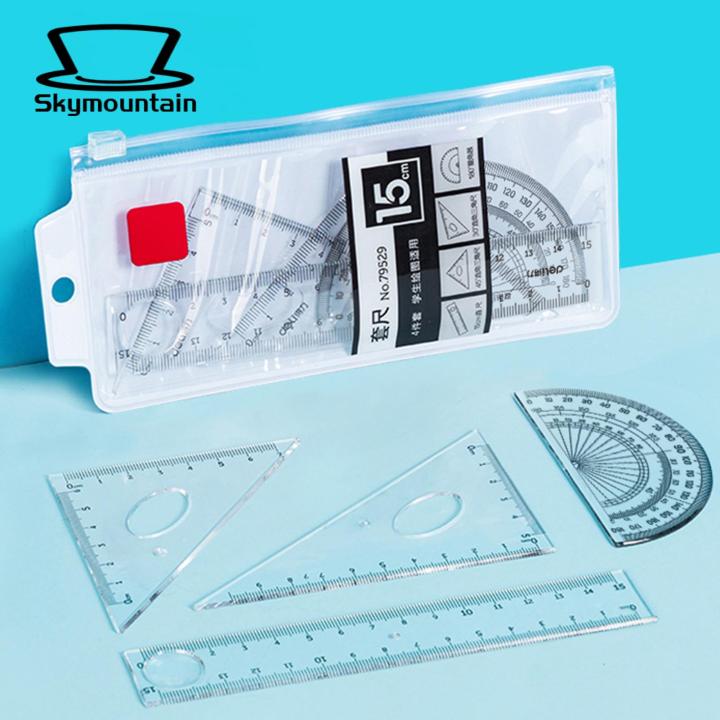 Sparse Ruler Set Easy to Store Ruler Transparent Ruler Set Easy-to-use Clear Scale with ...