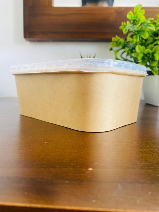 750ml Kraft Paper Tub Lunch box(Rectangle)/Kraft paper bowl lunch box ...