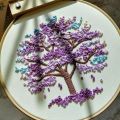 Tree Wall Hnging Embroidery Hoop Art Hand Embroidery Finished Art Customized Housewarming Gift Idea Landscape Modern Decor Wall Hanging. 