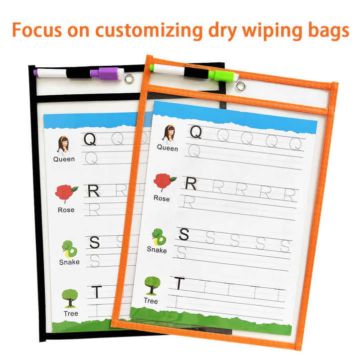 Personalized custom dry wipe practice bag, highly practical for ...