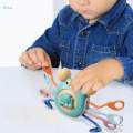 Baby Pull String Toys Pull String Activity Toys Coordination Educational Development cartoon Pull String Learning Ropes for Travel Home Outdoor. 