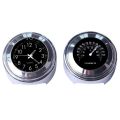 2PCS Motorcycle Quartz Clock and Thermometer 7/8Inch Waterproof Bike Handlebar Watch Aluminum Universal Accessories. 