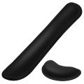 S Gel Memory Foam Set Keyboard Wrist Rest Pad, Mouse Wrist Cushion Support for Office, Lightweight,Black. 