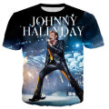 Pop Rock Singer Johnny Hallyday 3D Printed T-shirt Men Women Fashion Casual Streetwear Clothes Hip Hop Harajuku Style Tops. 