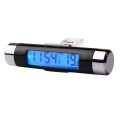 【Miga Plaza】2 in 1 Blue Backlight LCD Display Screen Auto Accessories  Air Vent Outlet Car Digital Time Clock. 