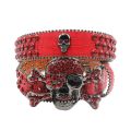 Big SKULL Rhinestone Belt Women Harajuku Y2K Western Bling Belt Luxury Designer with Diamond Pin Buckle Men Belt for Jeans. 