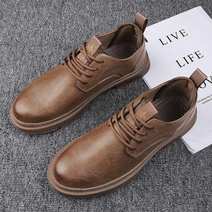 Martens Boots Men's Trendy Low-Top Men's Shoes Autumn Trendy