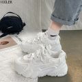 【FOOT SOFA】Women' Sneakers Thick Bottom Platform Vulcanize Casual Chunky Running Shoes for Woman Autumn Winter Female. 