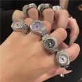 Minimalist Finger Watch Ring, Mini Watch That Tells Time, Retro Personality Mini Watch for Men and Women, Ultra-Small Watch That Can Tell Time. 