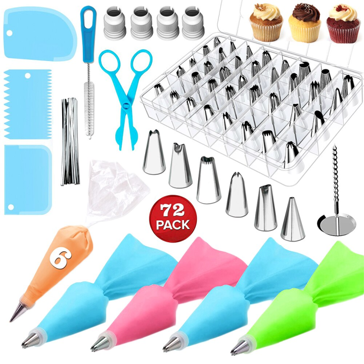 72 PCs Cake Set Decorating Kit Supplies Set Tools