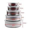 Stainless Steel Food Storage Bowls 05 Set - Easy to carry. 