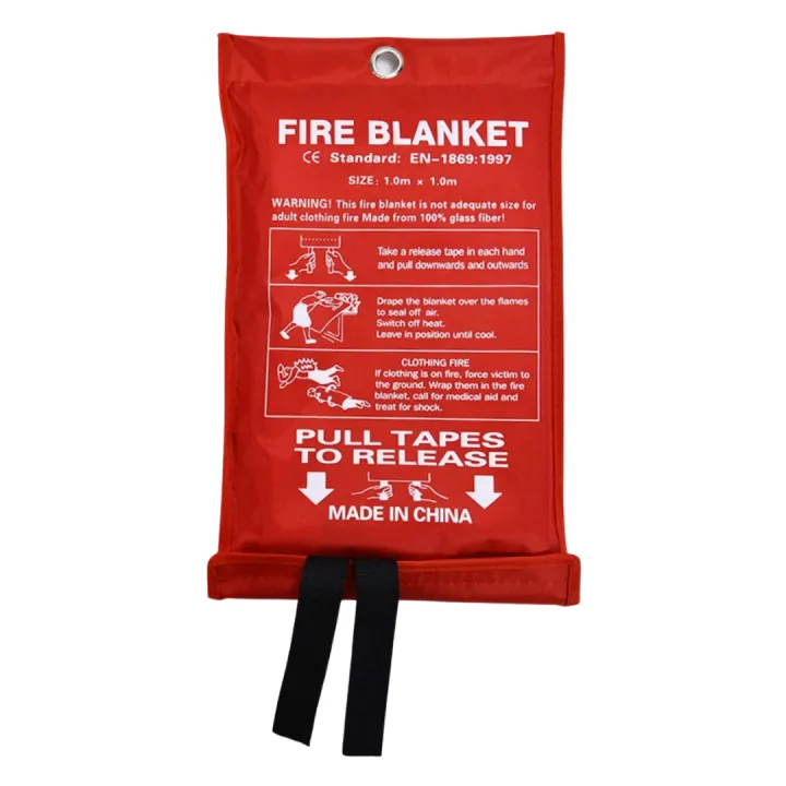 Fire Blanket - White - 1.0M X 1.0M - Emergency Fire Blanket Suppression Blanket, Home Fire Extinguisher Car, Emergency Blankets for Survival Blanket, Fire Blankets Emergency for People