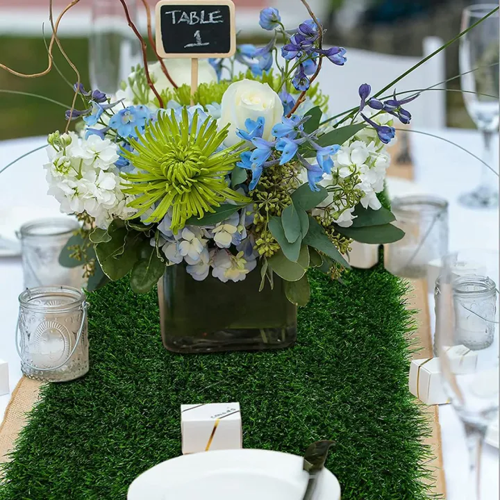 Grass%20Table%20Runner%2012%20x%2072%20Inch,%20Green%20Artificial%20Tabletop%20Decor%20for%20Wedding,%20Birthday%20Party,%20Banquet,%20Baby%20Shower%20-%20Image%205