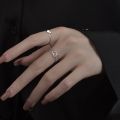Cute Hollow Heart Open Rings For Women Geometric Silver Color Personality Rings Set Korean Style Elegant Simple Ring Jewelry. 
