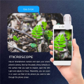 FORIDE 100X Zoom Clip-on Microscope with LED Light, Portable Magnifier Loupe Pocket Magnifying Lens Glass. 