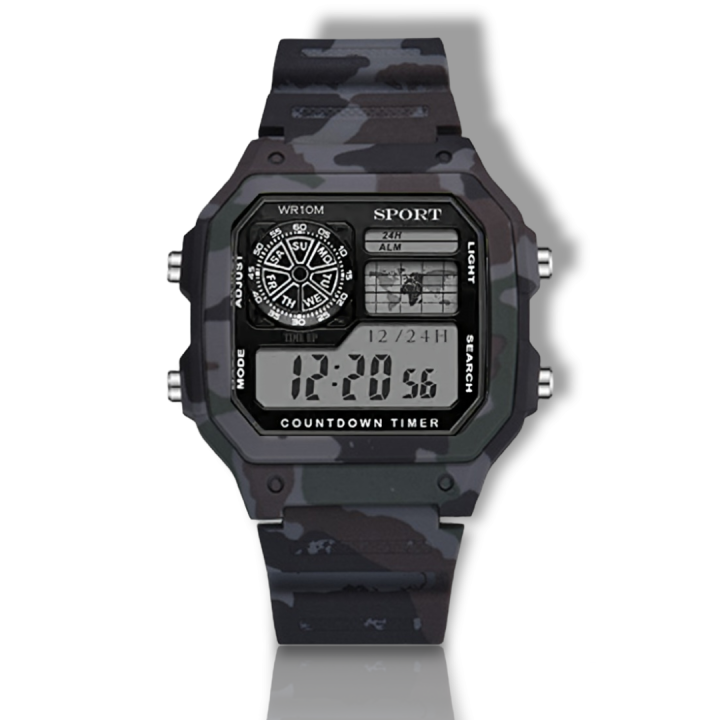 Men Sport Watches Waterproof Retro Digital Watch For Men LED Electronic Clock Design Nylon Military Man Wrist Watch